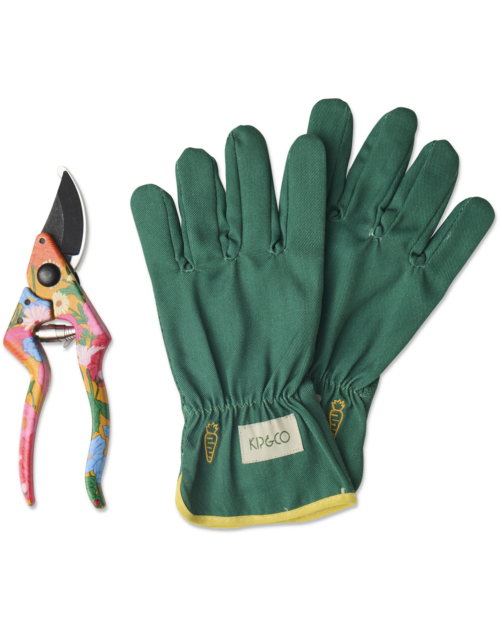 Follow The Sun Yellow Garden Secateurs and Gloves Set One Size