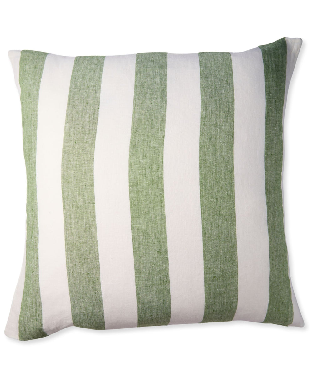 Moss Stripe Linen European Pillowcases 2P Set