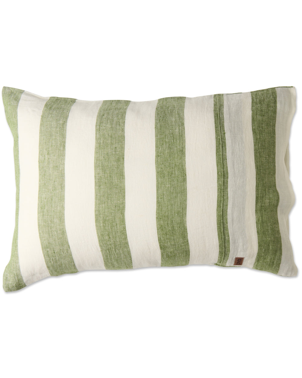 Moss Stripe Linen Pillowcases 2P Std Set