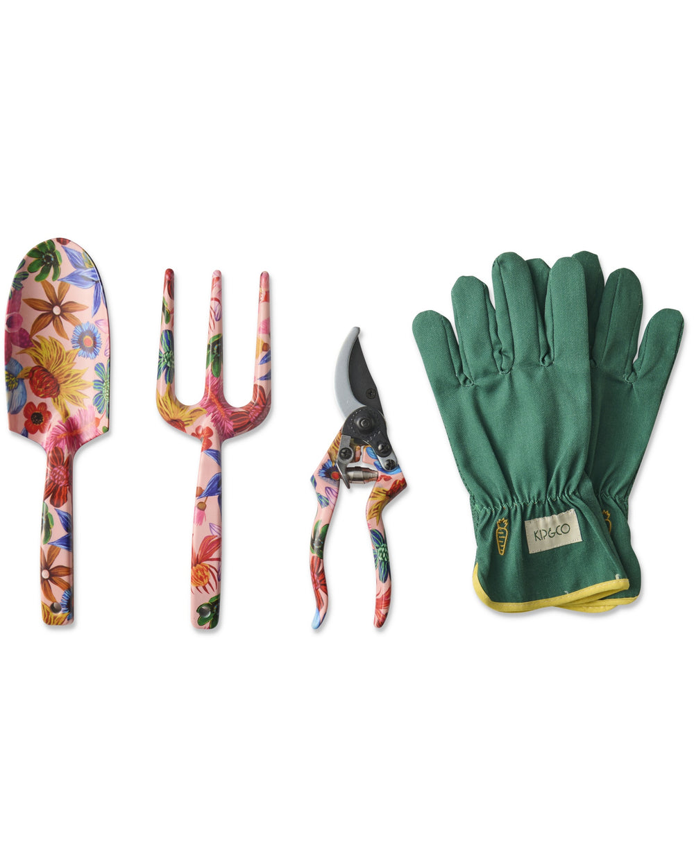 Wild Flowers In Bloom Garden Tools and Gloves Set One Size