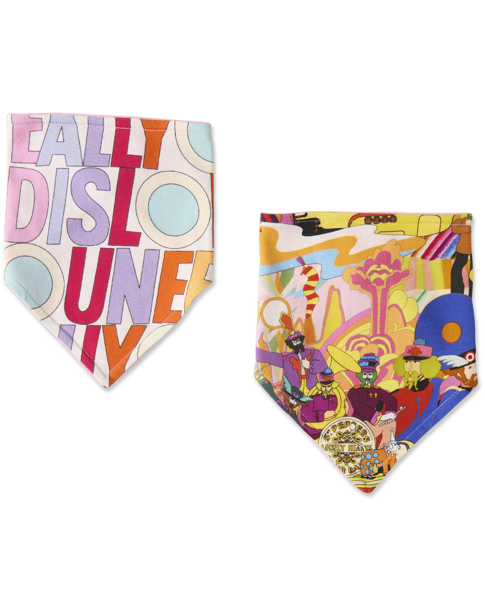 Kip&Co x The Beatles All You Need Is Love and Big Band Organic Cotton Dribble Bib Set One Size