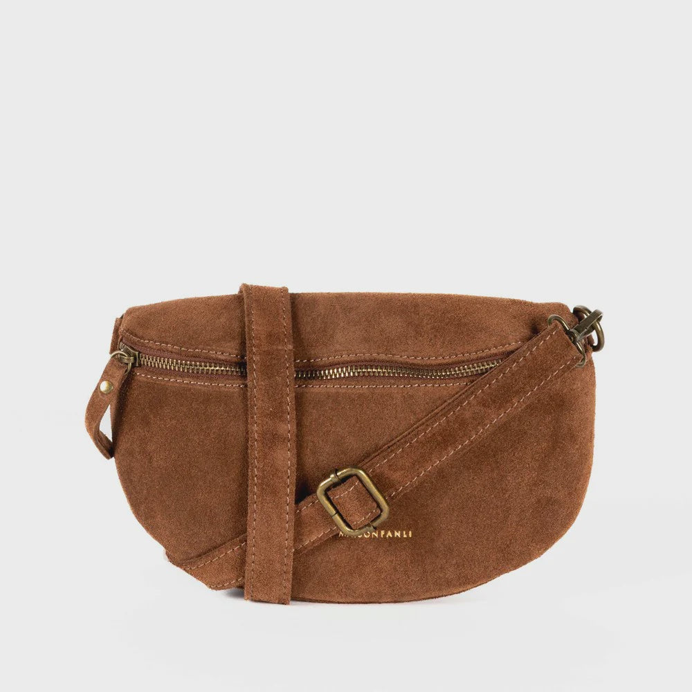 Bum Bag- Suede Dark Camel