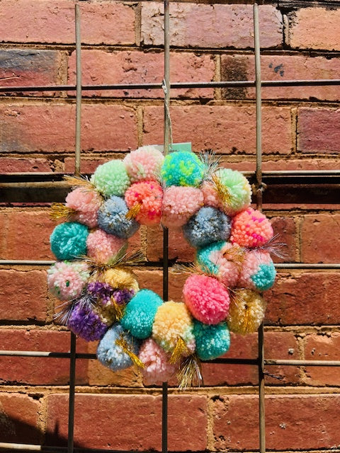 Pom Pom Wreath Pastel