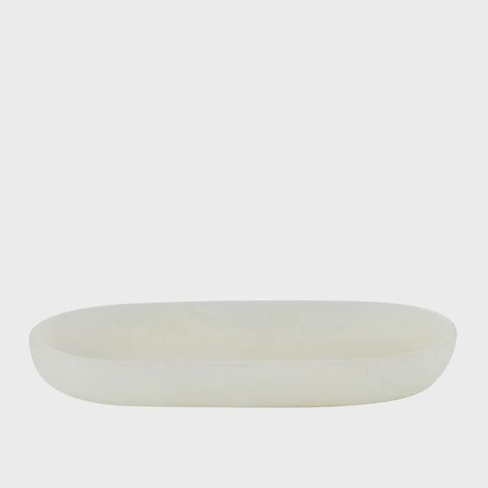 Kip Resin Oval Tray Ivory