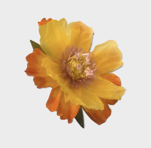 Large Paper Flower- Yellow