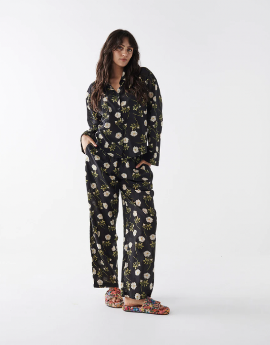 Wild Rose Organic Cotton Long Sleeve Shirt & Pant Pyjama Set