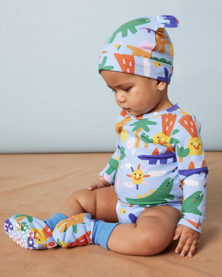 Dino Days Baby Booties - 3-6 M