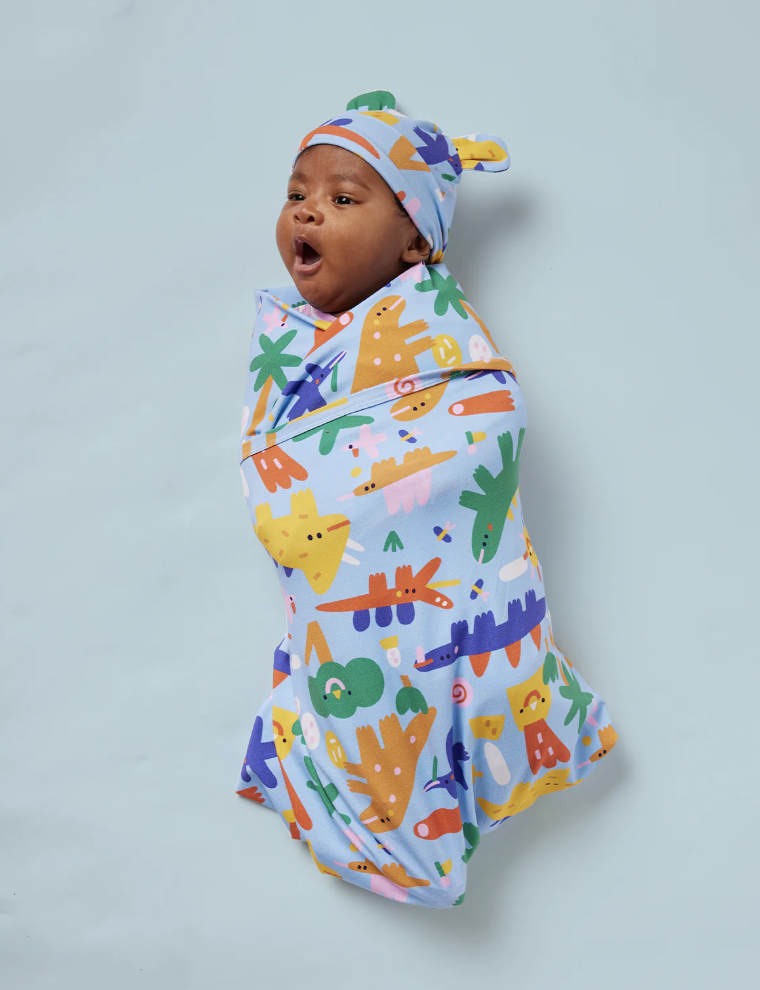 Dino Days Baby Wrap (Swaddle) - 100 x 100 CM