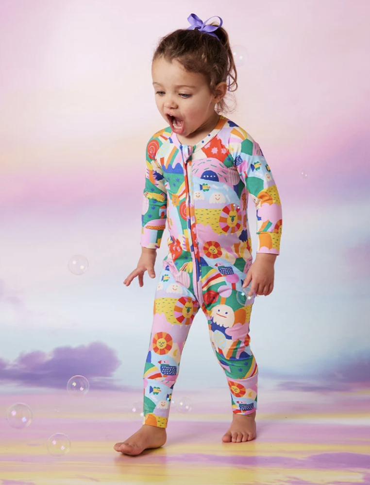 Rainbow Valley Long Sleeve Romper