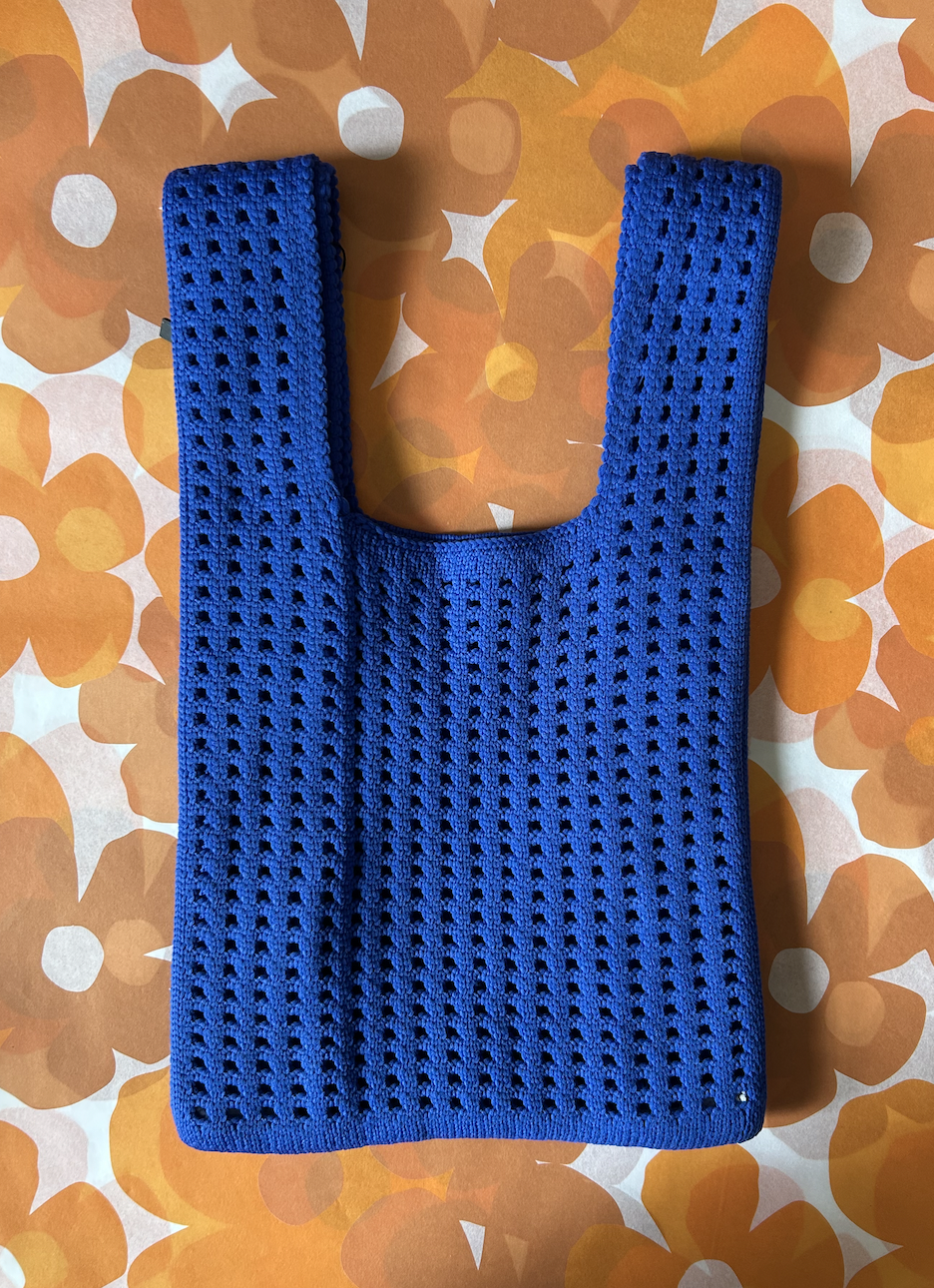 Le Sac Bag- Blue Crochet