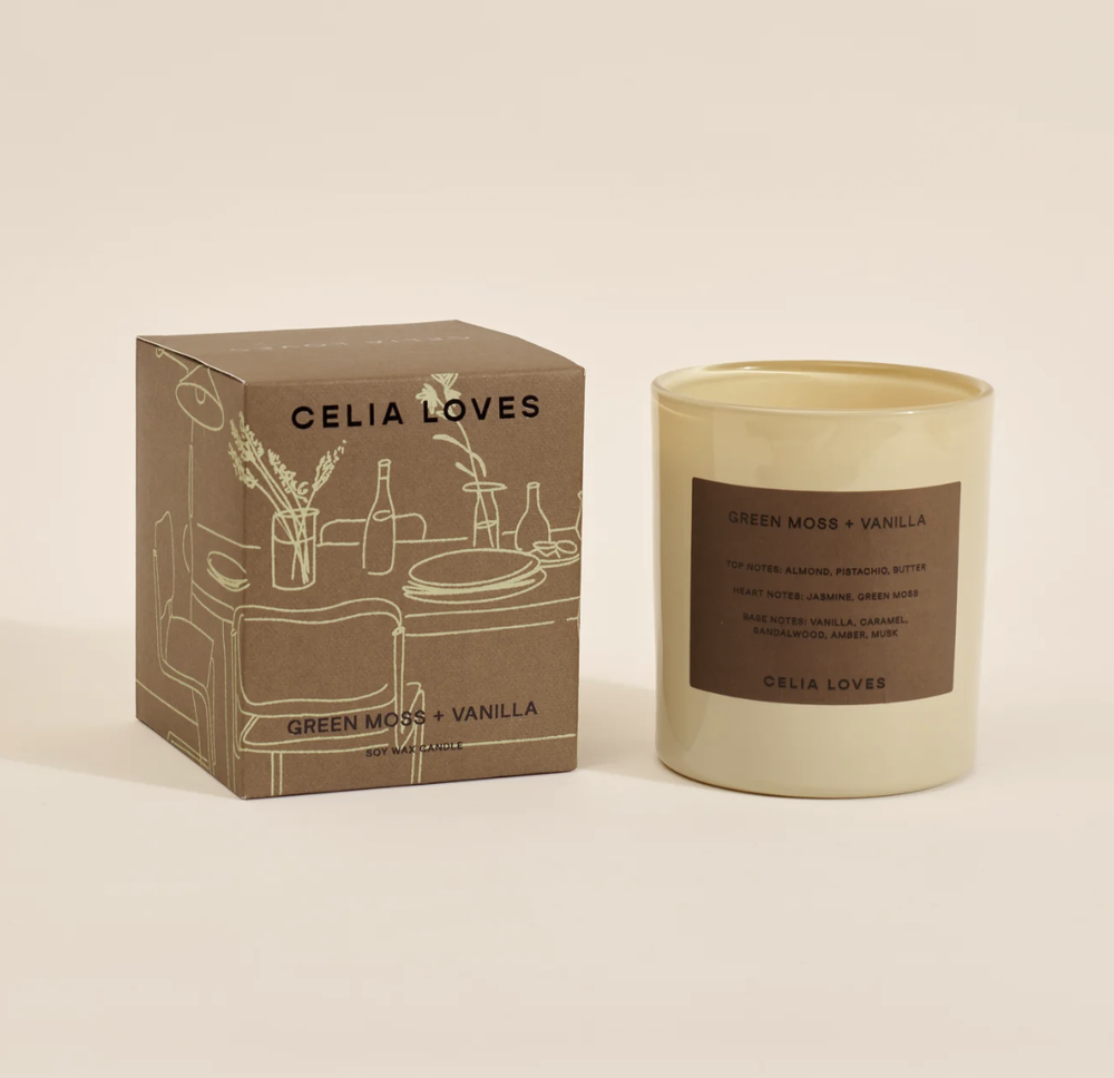80 Hr Green Moss & Vanilla Candle