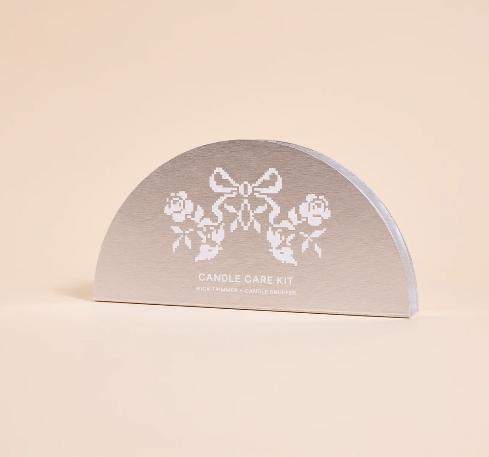 Candle Care Kit Silver with Black Hardware