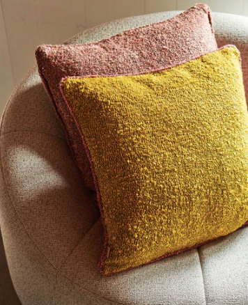 Chartreuse Square Boucle Cushion One Size