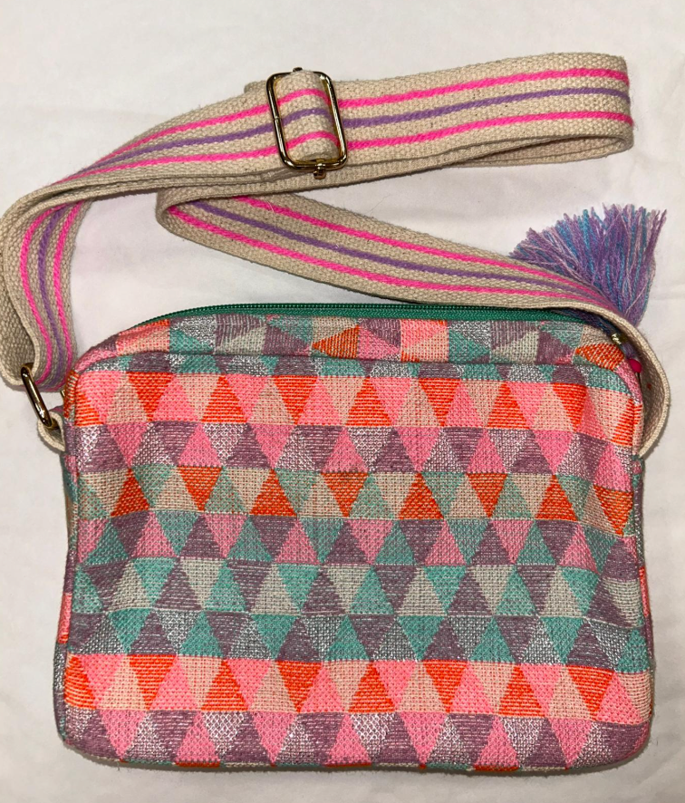 
                      
                        Pastel Stripes Camera Bag
                      
                    