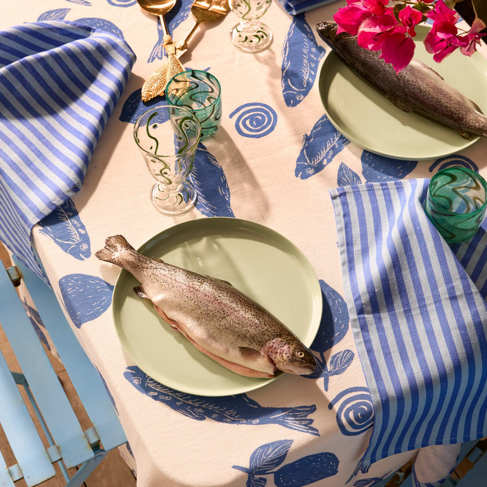 
                      
                        Sardines Blue Tablecloth
                      
                    