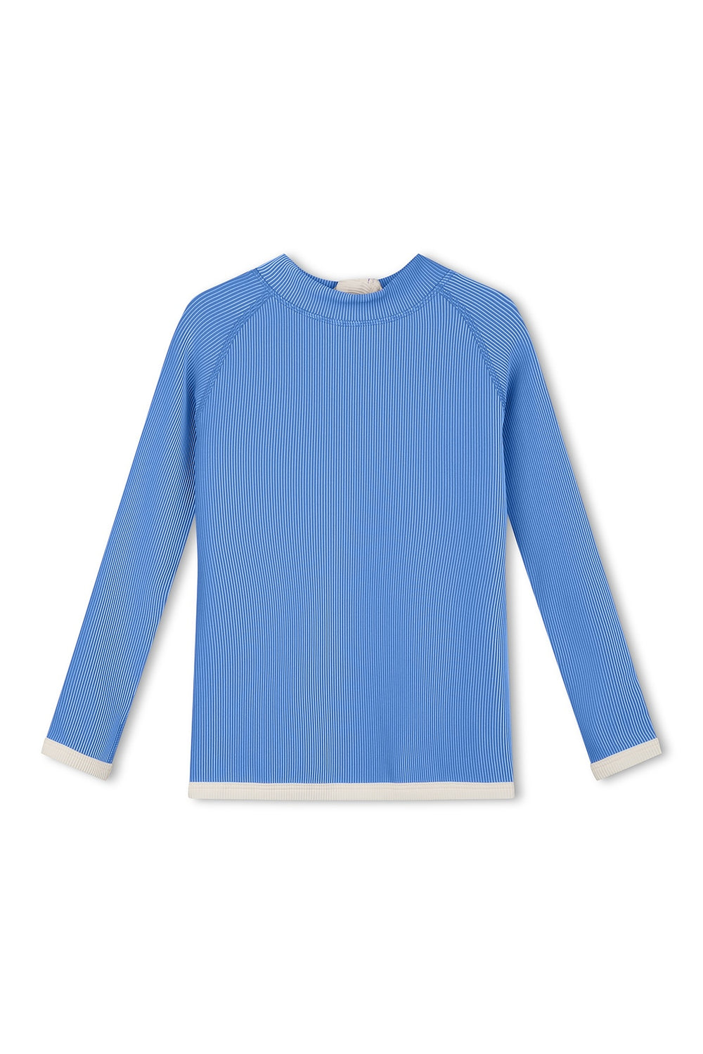 Mini Stripe Rib Rashie- Sky Blue