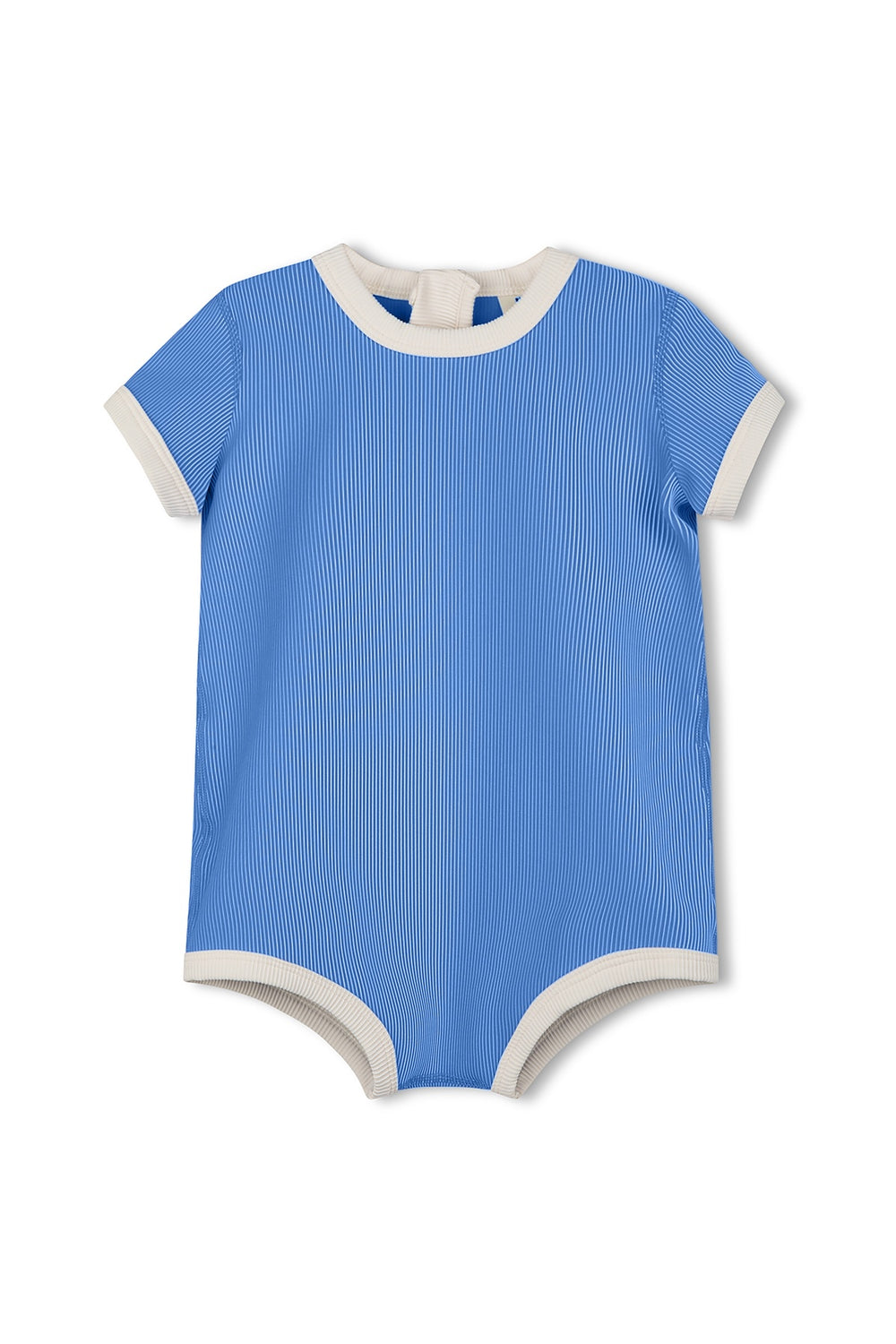 Mini Stripe Rib Infant Onesie- Sky Blue