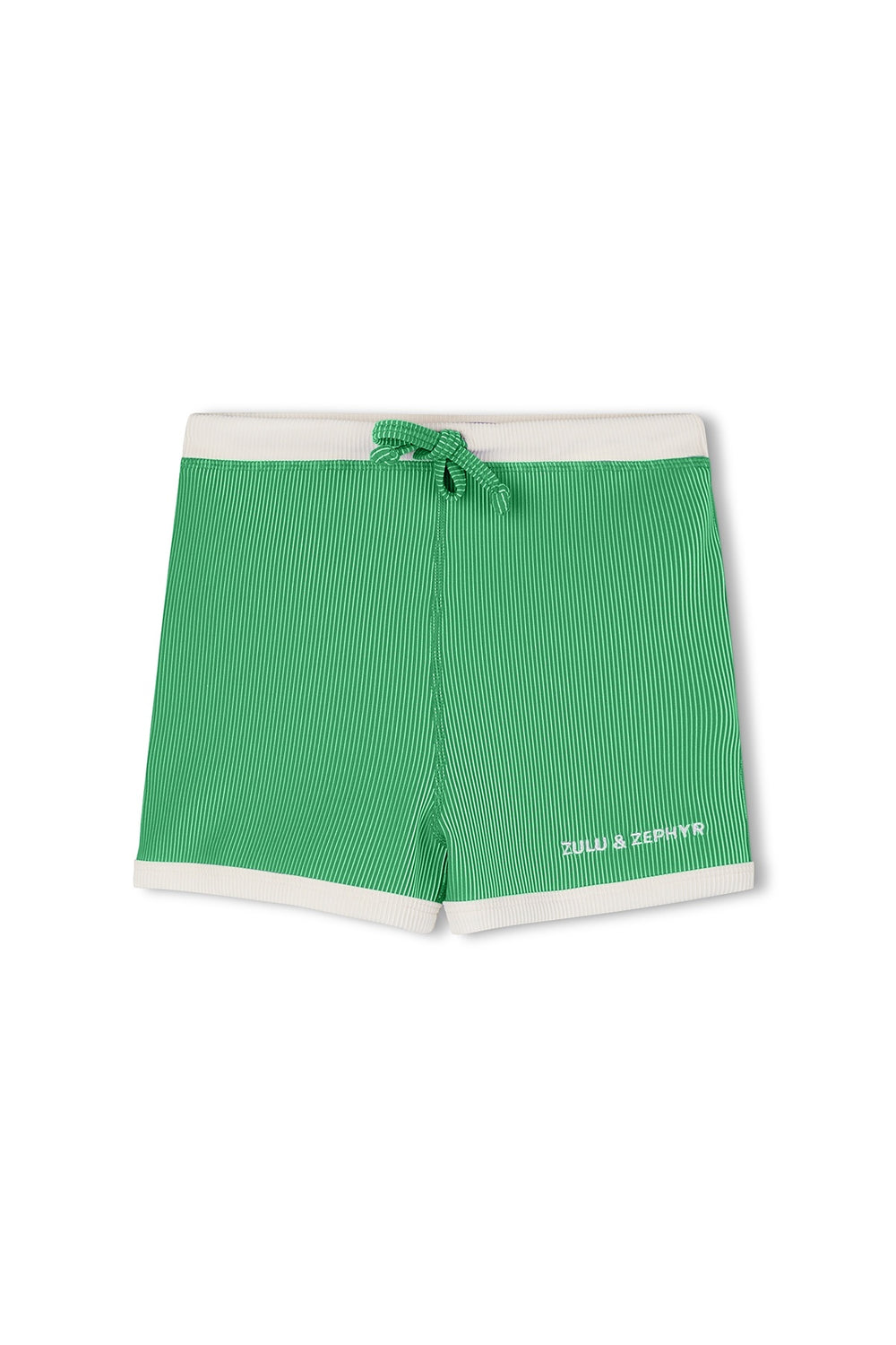 Mini Stripe Rib Surf Short- Parrot Green