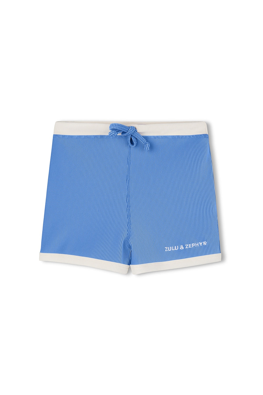 Mini Stripe Rib Surf Short- Sky Blue