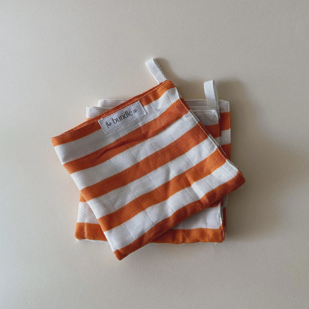 Wash Cloth Set (2) - Ochre Stripe