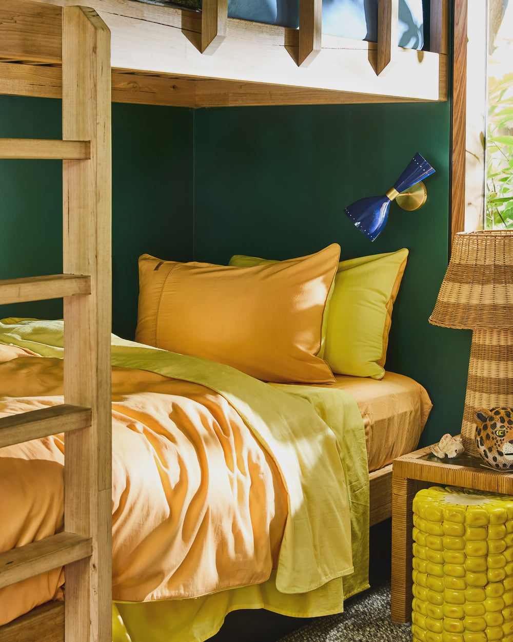 Glow In Yellow Bamboo Cotton Quilt Cover KS/Double