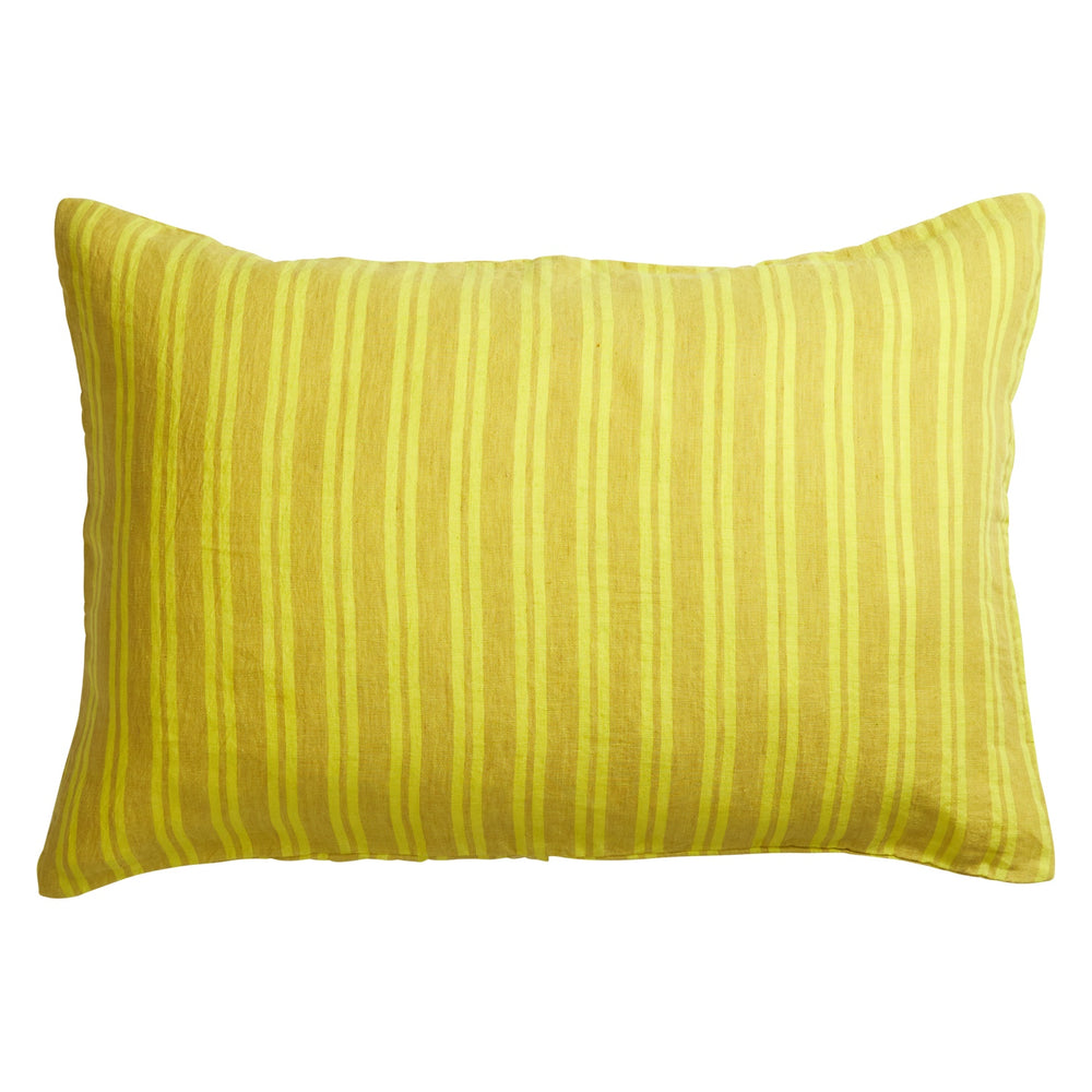 Nadine Linen Pillowcase Set- Olive Standard