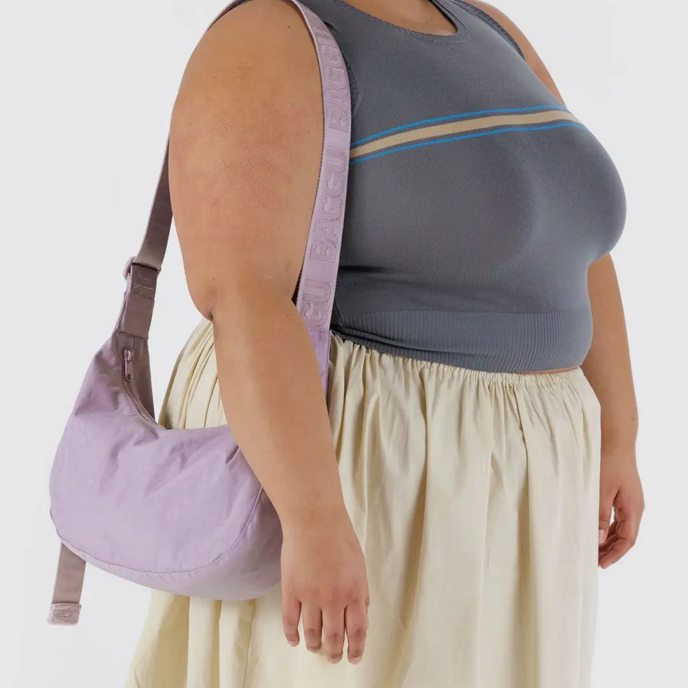 
                      
                        Medium Nylon Crescent Bag - Dusty Pink
                      
                    