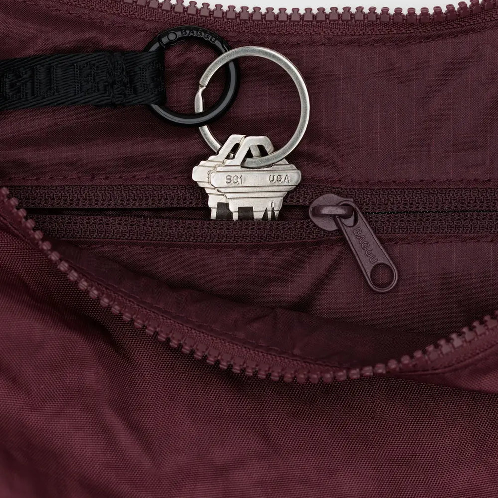 
                      
                        Medium Nylon Crescent Bag - Mahogany
                      
                    