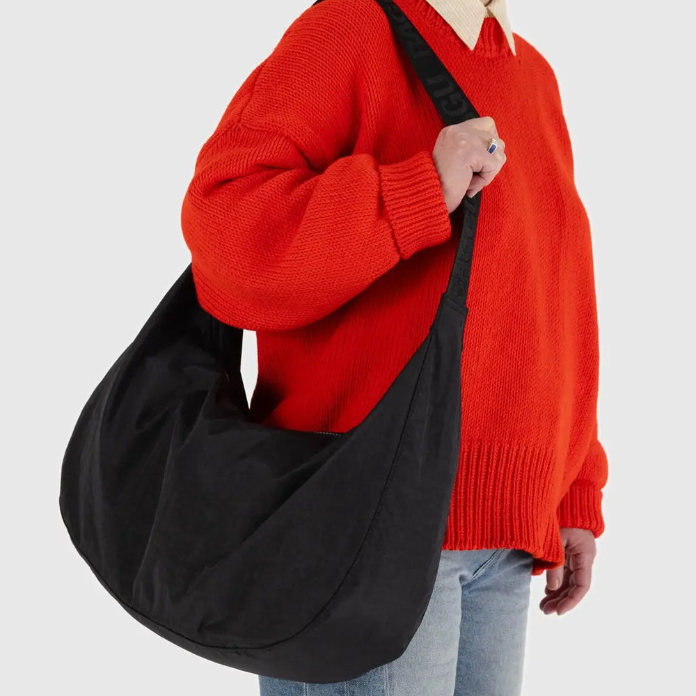 
                      
                        Large Nylon Crescent Bag - Black
                      
                    
