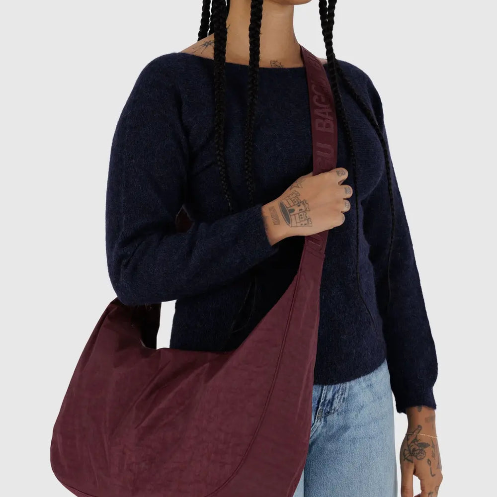 
                      
                        Large Nylon Crescent Bag - Mahogany
                      
                    