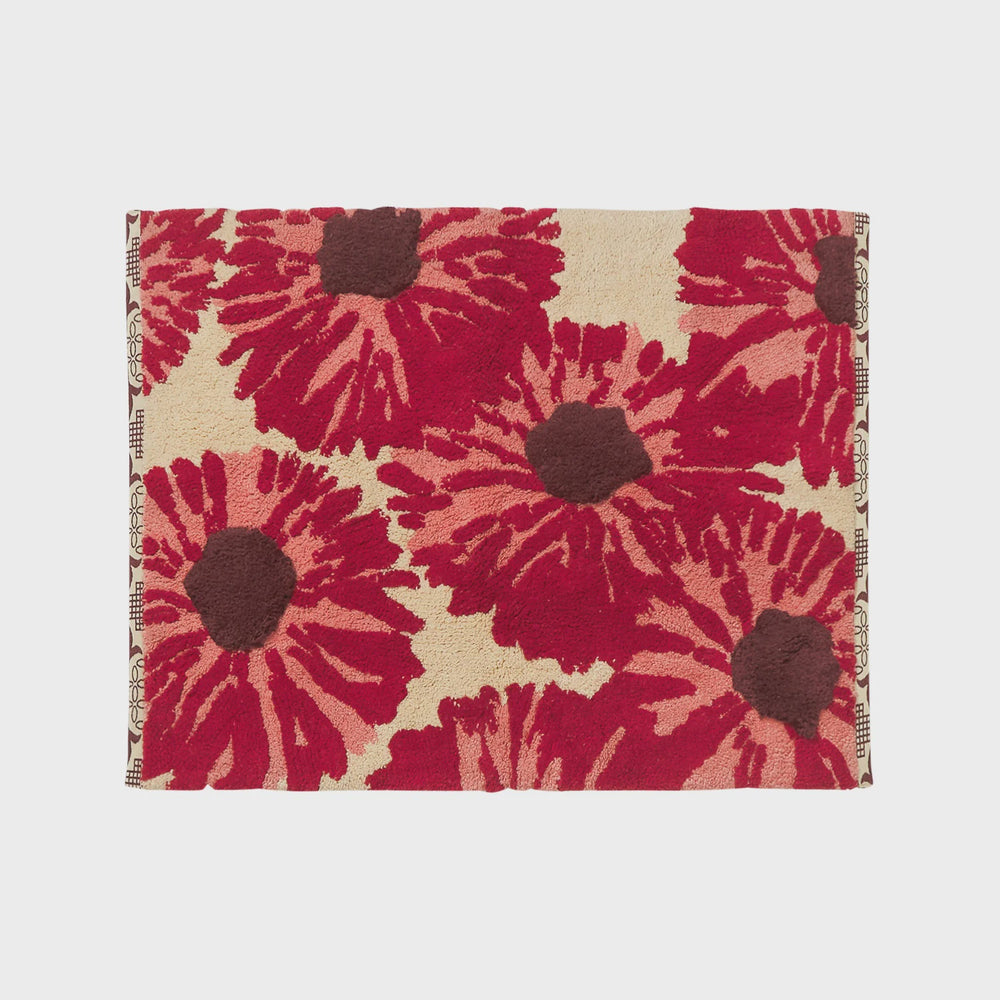 Isabella Bath Mat - Crimson