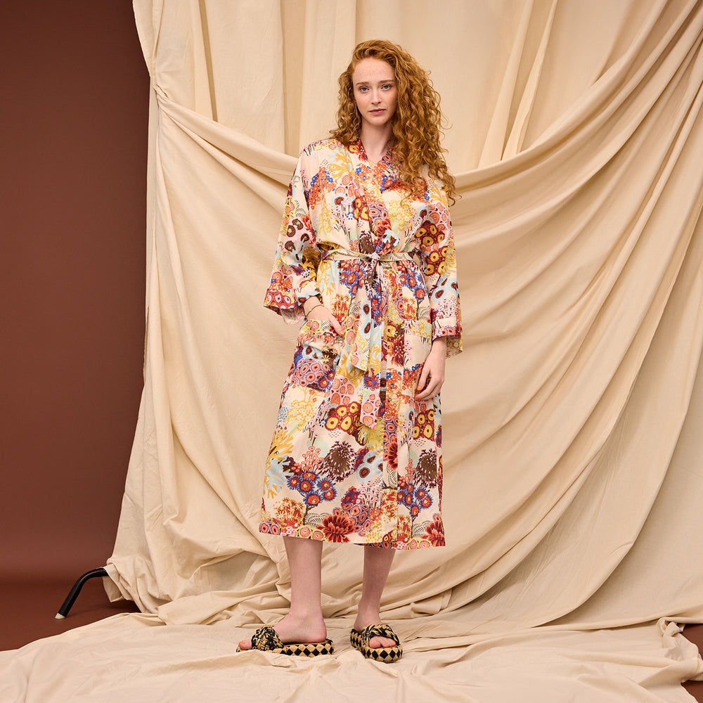 Cora Cotton Robe- Pearl