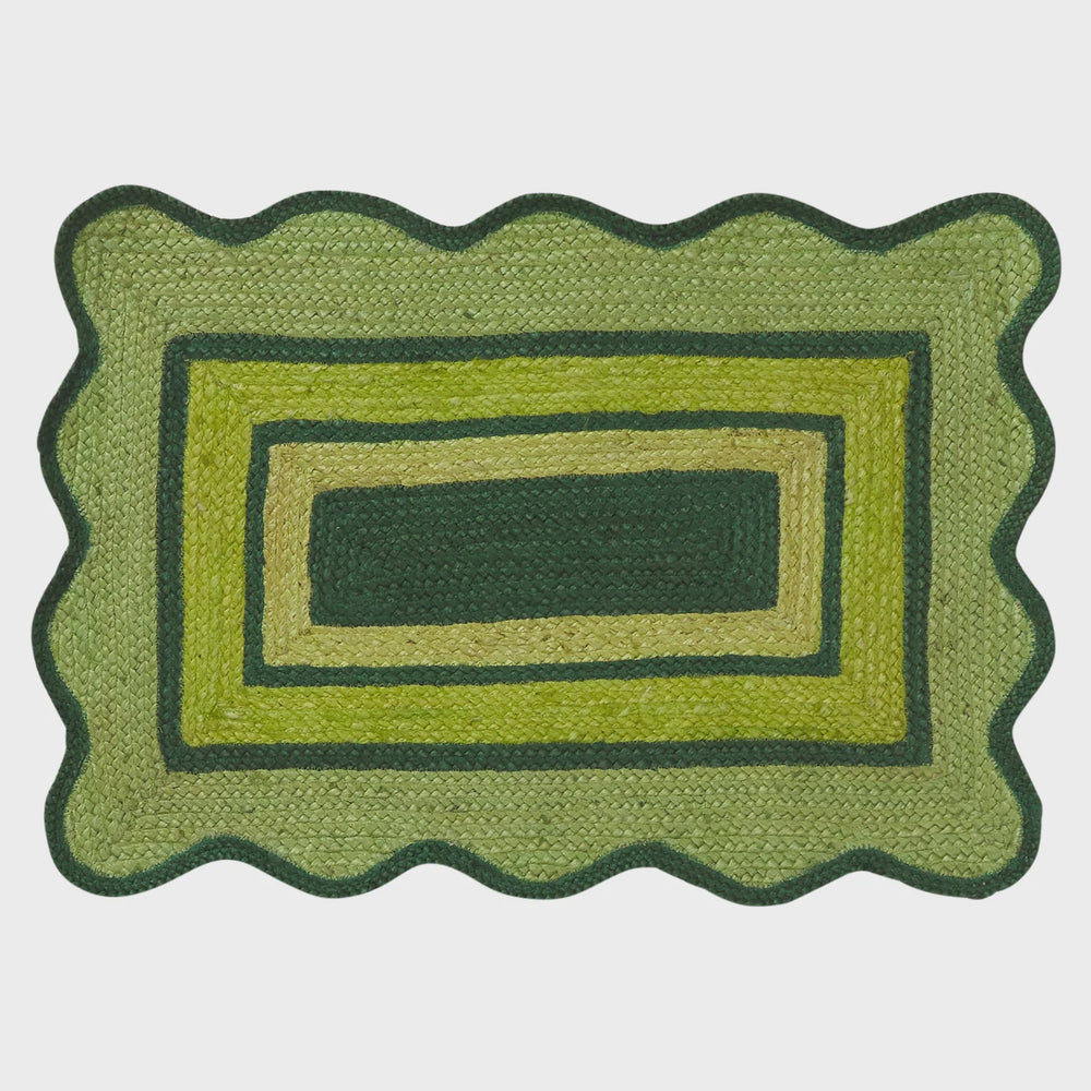 Melvie Jute Mat - Key Lime