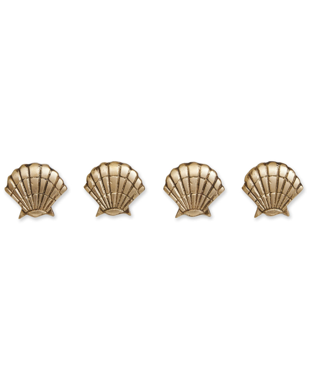 Shell Brass 4P Napkin Rings One Size