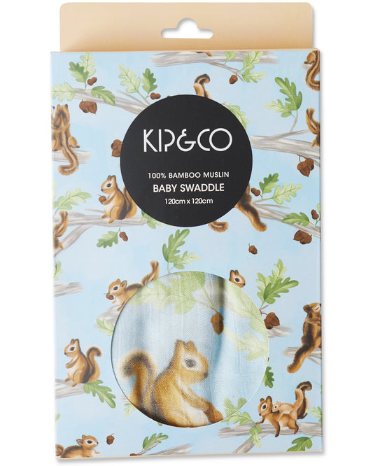 Squirrel Scurry Bamboo Swaddle One Size