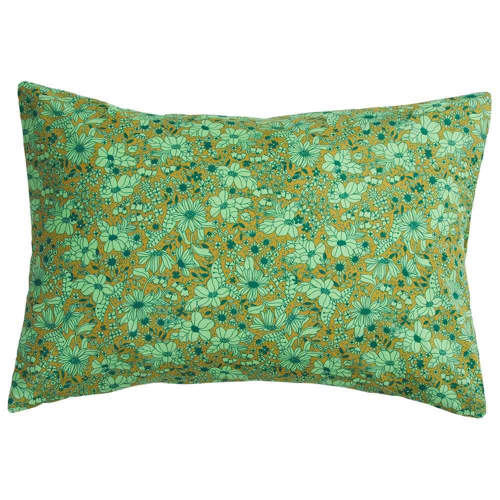 Evette Cotton Pillowcase Set- Olive Standard