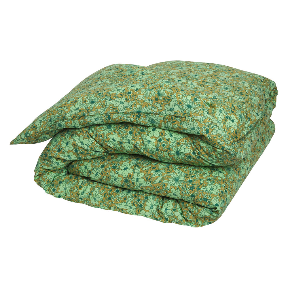 Evette Cotton Quilt Cover- Olive