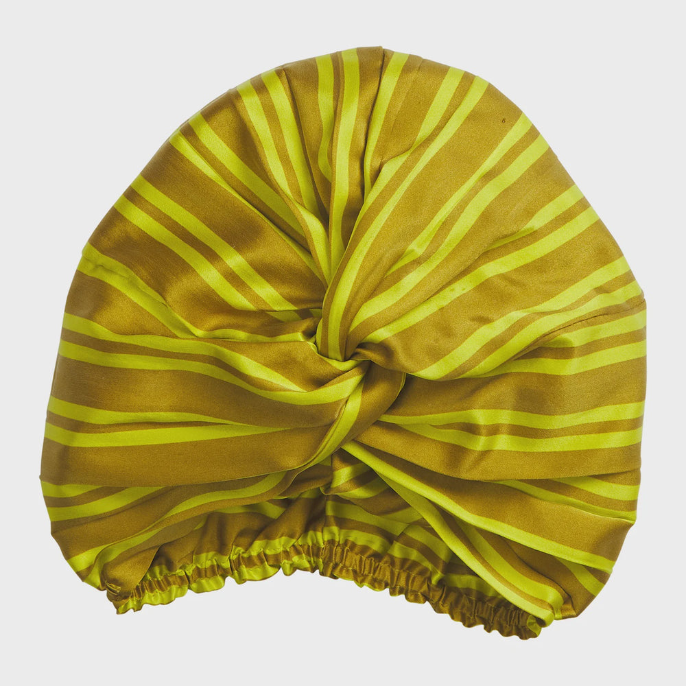 Taylor Silk Hair Turban- Olive