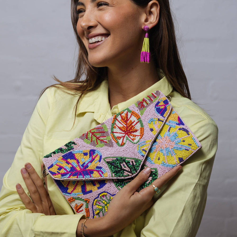Beaded Clutch Leaf