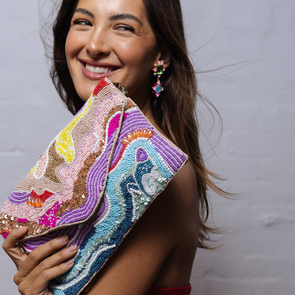 Beaded Clutch Swirls