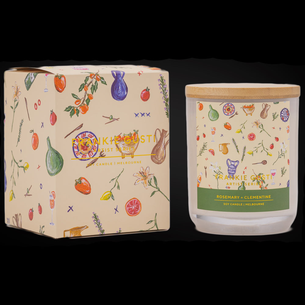 ARTIST SERIES CANDLE | ROSEMARY + CLEMENTINE | BRIGITTE GRANT
