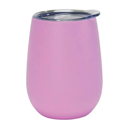 Double Walled Stainless Steel Wine Tumbler - Gelato Pink