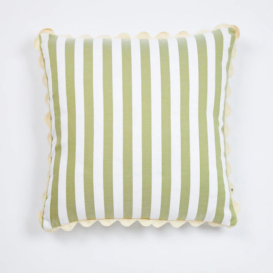 Woven Stripe Khaki Cushion