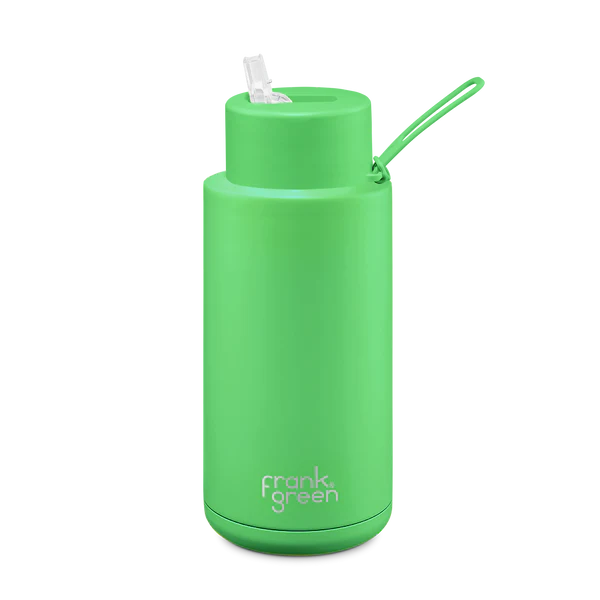 Ceramic Reusable Bottle - Neon Green