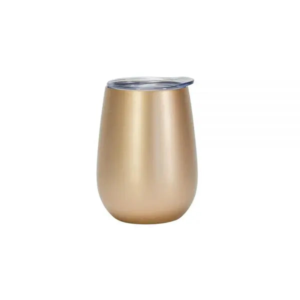 Double Walled Stainless Steel Wine Tumbler - Gold