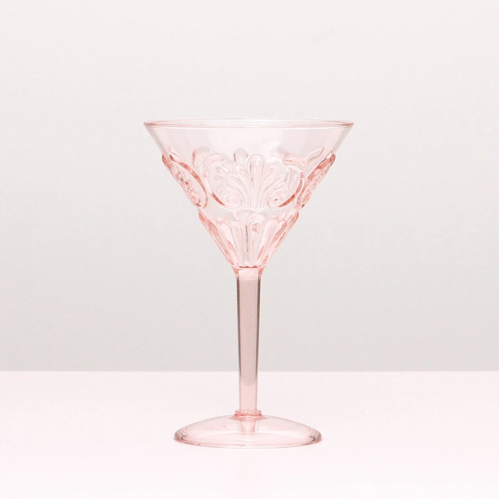 Flemington Acrylic Martini Glass - Pale Pink