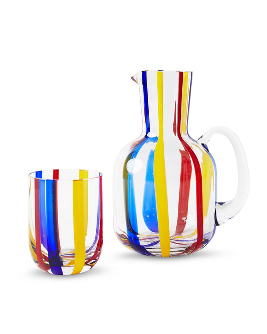 Island Stripe Carafe & Glass One Size