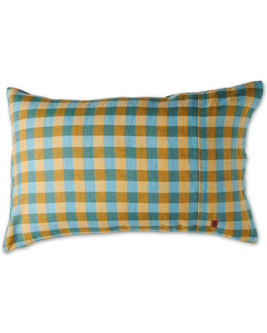 Marigold Tartan Linen Pillowcases 2P Std Set