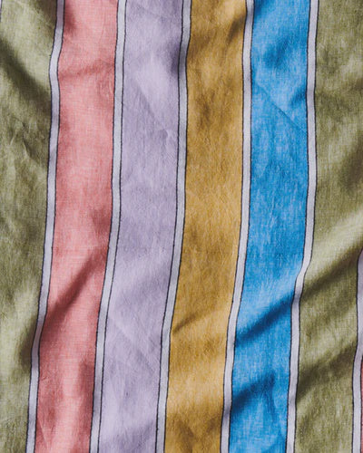 Majorca Stripe Woven Linen Fitted Sheet