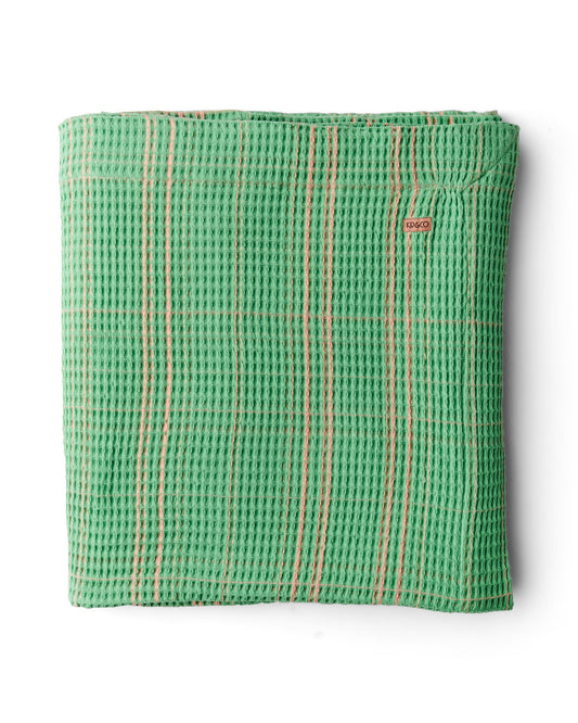 Split Pea Waffle Bed Throw One Size